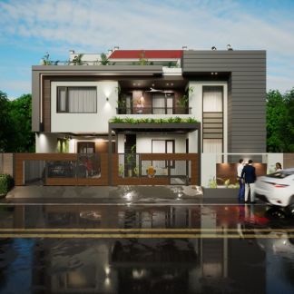 Facade Designing for Residence belonging to Mr. Rakesh Khajuria at Gandhi Nagar, Jammu