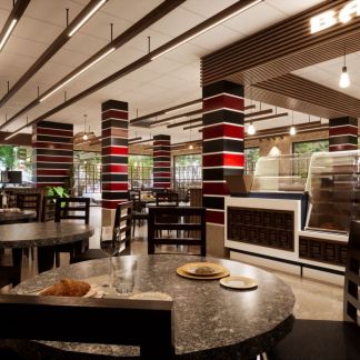 Interior Designing for Military Restaurant at Udhampur, J_K